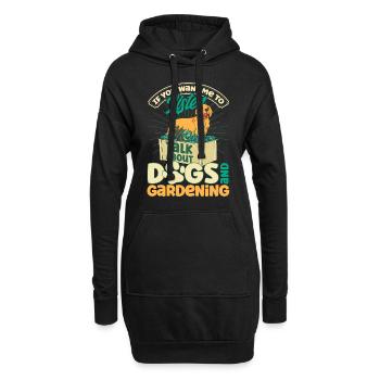 Hundehalter Hunde Gartenarbeit Geschenk - Hoodie-Kleid - Schwarz - Vorne