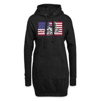 Snowmobile Snowmobiling sled motor sled - Hoodie-Kleid - Schwarz - Vorne