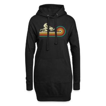 Snowmobile Snowmobiling sled motor sled - Hoodie-Kleid - Schwarz - Vorne