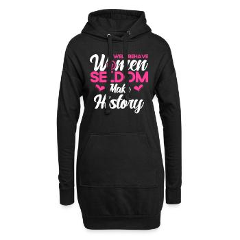 Droits des femmes Autonomisation féministe - Sweat-shirt à capuche long Femme - noir - Devant