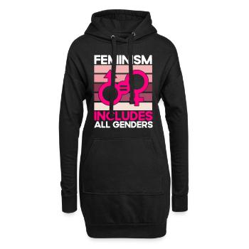 Feminismus Rechte der Frauen Feministisch Geschenk - Hoodie-Kleid - Schwarz - Vorne
