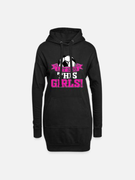 Football Girl Outfit - Hoodie Dress - black