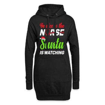 Be nice to the Nurse - Hoodie-Kleid - Schwarz - Vorne