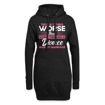 Ex Partner Scheidung Geschiedene Geschenk - Hoodie-Kleid - Schwarz - Vorne
