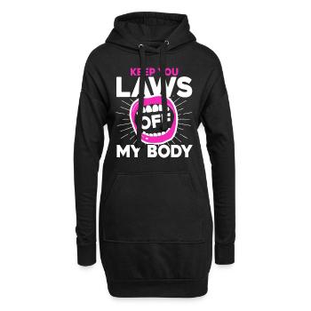 Féminisme Egalité féministe des Ges - Sweat-shirt à capuche long Femme - noir - Devant