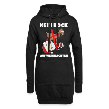 Kein Bock Auf Weihnachten - Hoodie-Kleid - Schwarz - Vorne