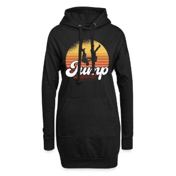 Skydive Fallschirmspringen Skydiver Geschenk - Hoodie-Kleid - Schwarz - Vorne