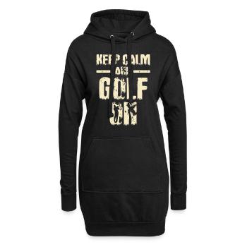 Golf spielen Golfen Golfspieler Geschenk - Hoodie-Kleid - Schwarz - Vorne