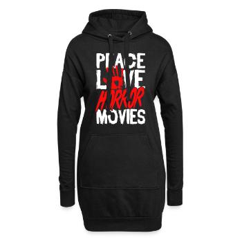 film d’horreur film d’horreur film d’horreur cadeau - Sweat-shirt à capuche long Femme - noir - Devant