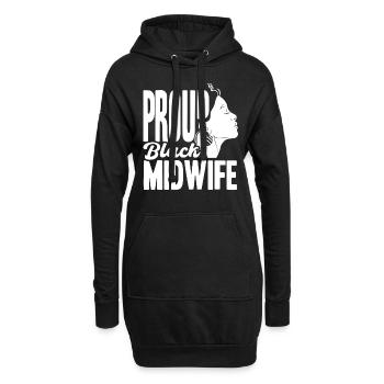 Geburtshelferin Geburtshelfer Doula Geschenk - Hoodie-Kleid - Schwarz - Vorne