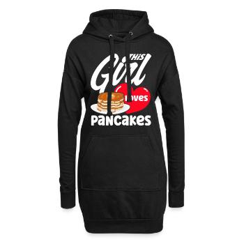 Crêpes Jour Petit déjeuner Crêpes Crêpes Crêpes - Sweat-shirt à capuche long Femme - noir - Devant