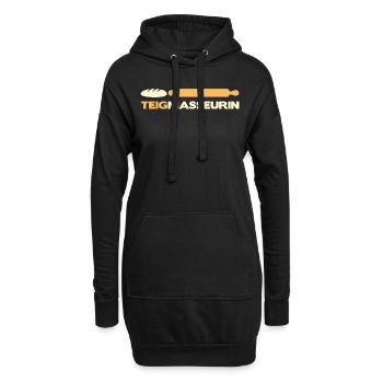 Pizza Bäcker Konditor | Teig Masseurin - Hoodie-Kleid - Schwarz - Vorne