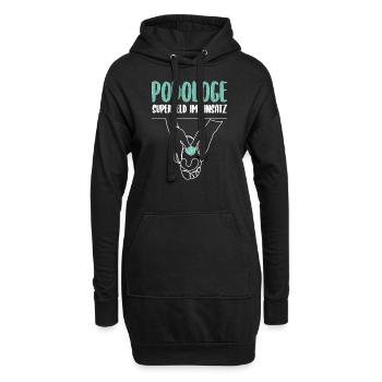 Podologe Superheld Im Einsatz - Hoodie-Kleid - Schwarz - Vorne
