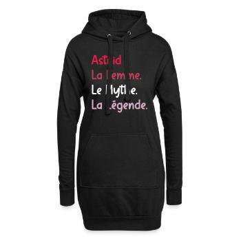 La femme le mythe la légende astrid - Sweat-shirt à capuche long Femme - noir - Devant