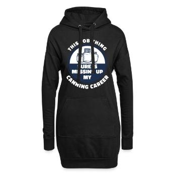Ma carrière en conserve est dans le seau de mise en conserve ge. - Sweat-shirt à capuche long Femme - noir - Devant