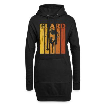 Wache Fahnenwache Geschenk - Hoodie-Kleid - Schwarz - Vorne