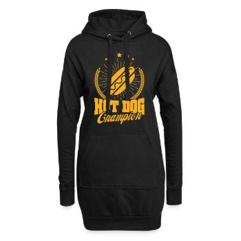 Hot Dog Champion Hot Dog Cadeau - Sweat-shirt à capuche long Femme - noir - Devant