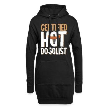 Zertifizierter Hot Dog-Liebhaber Hot Dog Geschenk - Hoodie-Kleid - Schwarz - Vorne