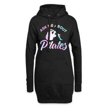 Pilates Posez-moi des questions sur Cadeau Pilates - Sweat-shirt à capuche long Femme - noir - Devant