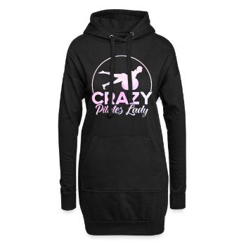 Pilates Crazy Pilates Lady Cadeau - Sweat-shirt à capuche long Femme - noir - Devant