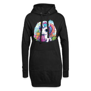 Licorne Schoolchild School Enrollment Girl Gift - Sweat-shirt à capuche long Femme - noir - Devant