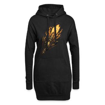 Brennende Zündkerze für Auto Tuning Benzin Brüder - Hoodie-Kleid - Schwarz - Vorne
