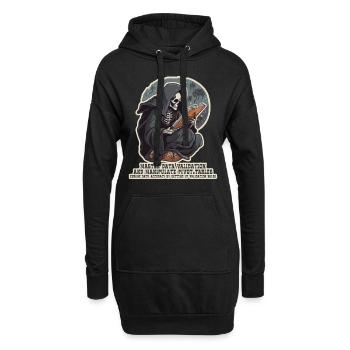 Sensenmann trainiert in Datenanalyse - Hoodie-Kleid - Schwarz - Vorne