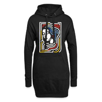 Das wunderschöne Labyrinth - Hoodie-Kleid - Schwarz - Vorne