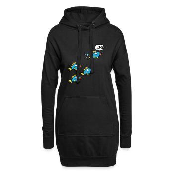 Péter poisson cadeau pour les vacances vacances - Sweat-shirt à capuche long Femme - noir - Devant