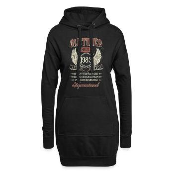 1983 Geboren Geburtstag Oldtimer - Hoodie-Kleid - Schwarz - Vorne