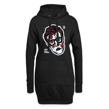 L’art, c’est souffrir - Sweat-shirt à capuche long Femme - noir - Devant