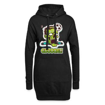 Zombie Fußball, Tor! - Hoodie-Kleid - Schwarz - Vorne