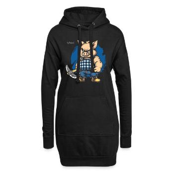 Stolzer Handwerker: Stolz der Arbeiterklasse - Hoodie-Kleid - Schwarz - Vorne