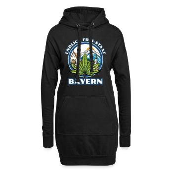 Cannabis: Endlich frei sein, Freiheit in Bayern - Hoodie-Kleid - Schwarz - Vorne