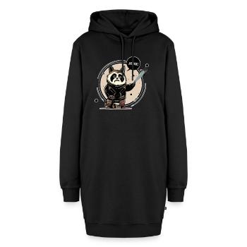 Waschbär fordert Gerechtigkeit - Hoodie-Kleid - Schwarz - Vorne - AI Model Female 172 light (172cm)