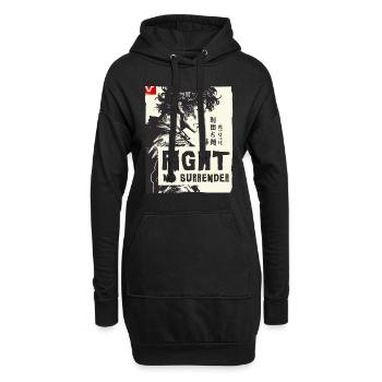 Asiatischer Kampf der Kampfkünste - Hoodie-Kleid - Schwarz - Vorne
