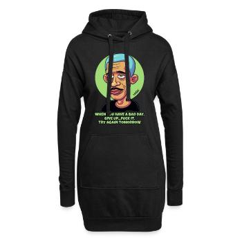 After a bad day, try again tomorrow - Hoodie Dress - black - Front