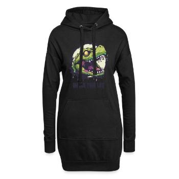 Ratschlag Alligator: Entf*cke dein Leben - Hoodie-Kleid - Schwarz - Vorne