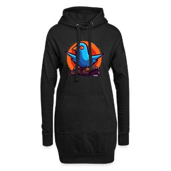 Colombe de la paix - Sweat-shirt à capuche long Femme - noir - Devant