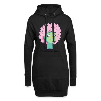 Ich bin nicht einmal echt - Hoodie-Kleid - Schwarz - Vorne