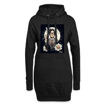 Japanischer Mitarbeiter kämpft für Freiheit - Hoodie-Kleid - Schwarz - Vorne