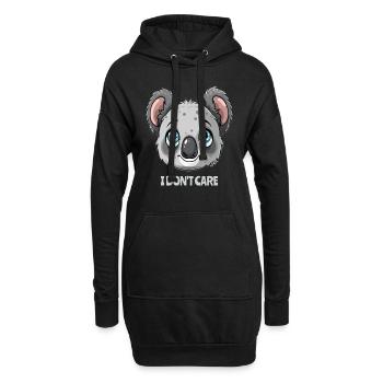 Niedlicher Koala, Es Ist Mir Egal - Hoodie-Kleid - Schwarz - Vorne