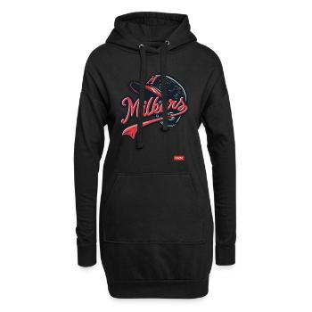 Parodie-Team der Baseball-Melker Milchmann - Hoodie-Kleid - Schwarz - Vorne