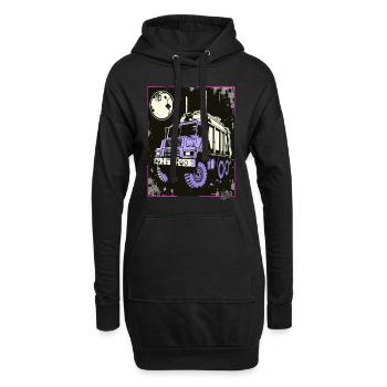 Super Cooler Müllwagen Container Truck - Hoodie-Kleid - Schwarz - Vorne