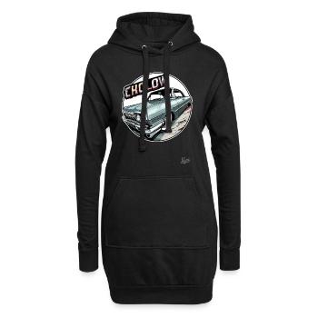 Cholow Klassiker: Oldtimer Lowrider-Auto - Hoodie-Kleid - Schwarz - Vorne