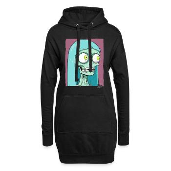 Heirat der Totenkopf Zombie Braut - Hoodie-Kleid - Schwarz - Vorne