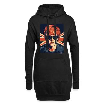 britische Flagge Brite britischer Kerl - Hoodie-Kleid - Schwarz - Vorne