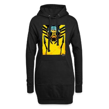 Monster-Ameise: Kleiner Riese - Hoodie-Kleid - Schwarz - Vorne