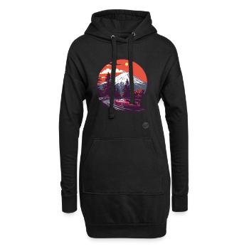 Mount Fuji JDM Rennwagen - Hoodie-Kleid - Schwarz - Vorne