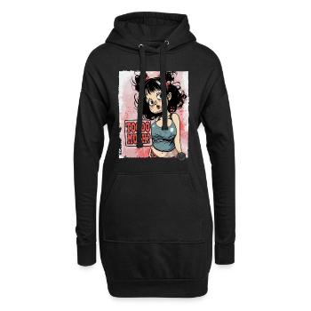 Cette fille a beaucoup et exige trop - Sweat-shirt à capuche long Femme - noir - Devant